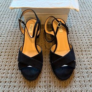 L.K. Bennett Tabitha Black Suede Sandals